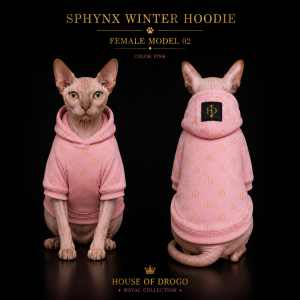 Sphynx Winter Hoodie – Female Model 02 | Royal Collection